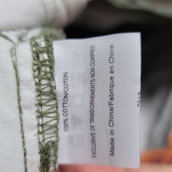 TORY BURCH 100% Cotton Bermuda Chino Olive Green Shorts Size 28 - Picture 4 of 16